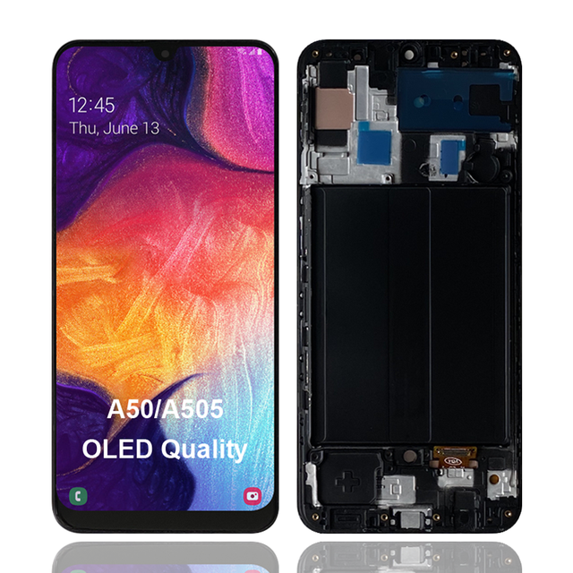 OLED LCD for Galaxy A50 A505 LCD With Frame Assembly for A50 LCD Touch Screen