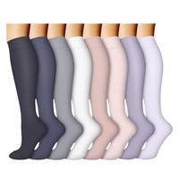 Chaussettes de compression sportives tricotées Bestseller ODM professionnelles à ions de cuivre, absorbant la transpiration et anti-odeurs
