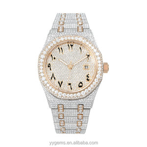 Reloj de Lujo Automático Personalizado para <span class=keywords><strong>Hombre</strong></span>, con Certificación de Diamantes, Completamente Cubierto de Moissanita VVS1, Acero Inoxidable, Mecánico, Resistente al Agua - Product Image 6