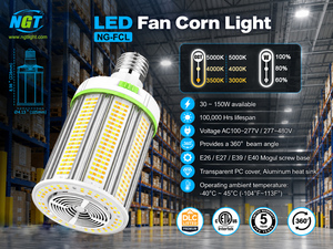 หลอดไฟ LED แบบข้าวโพด E26 E39 36W-125W สำหรับใช้งานภายนอกอาคาร ไฟส่องสว่างลานจอดรถ ไฟถนน ไฟโรงงาน ไฟภายในอาคาร หลอดไฟปรับปรุงใหม่ - Product Image 2