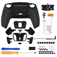Kit de remapping RISE4 V3 avec poignées caoutchoutées noires, boutons arrière pour manette de jeu avec carte PCB, câble FPC, coque arrière pour PS5
