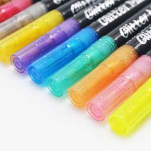 Marqueurs de peinture acrylique à paillettes métalliques brillantes à base d'eau, 12 couleurs, logo personnalisé, pour la peinture DIY - Product Image 4