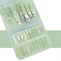 Kit d'outils de manucure et pédicure pour ongles des doigts et des orteils, 4-16 pièces, comprenant coupe-ongles, outil de coupe, cure-oreille et coupe-ongles à mâchoires larges en acier au carbone