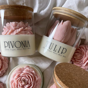 Bougie parfumée FRHY personnalisée en forme de fleurs, tulipe, rose et pivoine, bougie d'aromathérapie, cire de soja écologique, bougies parfumées en forme de tulipe pour les mariages - Product Image 1