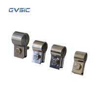 Pinces de connexion à sangle tressée en aluminium de haute qualité pour accessoires d'éléments chauffants SiC