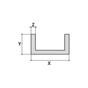 Profilo U Lega 6060 T5 Ideale Alluminio Estruso Grezzo Dimensioni 8x8x1-120x60x10mm Lunghezza 6000 mm Ideale Per Arredamento - Product Image 5