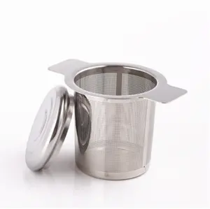 Tea Leaf Spice Filter perlengkapan minum, Mesh teh Infuser saringan teh Stainless Steel longgar aksesoris dapur dapat digunakan kembali