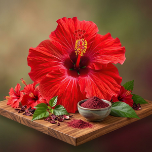 Fabricant d'extrait de hibiscus en poudre, extrait de fleur de hibiscus naturel pur biologique, vente en gros en vrac, OEM - Product Image 1