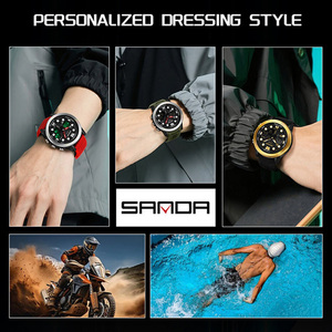 Reloj Digital SANDA 3392, Reloj Deportivo Multifuncional a Prueba de Agua para Exteriores, Reloj de Pulsera de Moda para Hombre, para Senderismo - Product Image 3