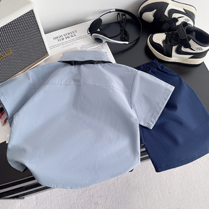 Ensemble d'uniformes scolaires d'été personnalisés pour garçons et filles, chemise d'uniforme à manches courtes pour les élèves du primaire et du collège - Product Image 3