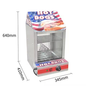 Commercial Hot Dog Display Warmer with Double‑Layer <b>Glass</b> <b>Door</b> Thermostat Control Food Holding Cabinet - Product Image 2