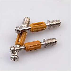 אביזרי חומרה לרהיטים 4.8 סוג פלדת פחמן מיניפיקס מכלול בורג חיבור דפיקה מנעולי פקה עם פלסטיק - Product Image 5