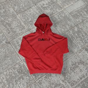 Sweat-shirt à capuche surdimensionné en molleton 100% coton, avec logo brodé personnalisé, vintage, délavé à l'acide, effet usé, lettres - Product Image 2