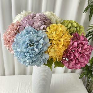 Flores artificiales Meiyu Craft, hortensia grande de franela de 80 cm, impermeable, para decoración de bodas y hogar. - Product Image 1