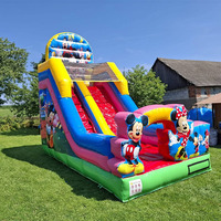 Structure gonflable commerciale écologique pour adultes et enfants avec toboggan, capacité 1000 kg, taille personnalisable pour usage intérieur/extérieur