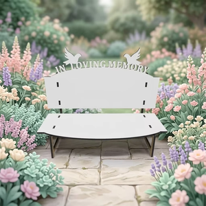 4/7 Inches Custom MDF Sublimation in Loving <strong>Memory</strong> Memorial <strong>Bench</strong> - Product Image 2