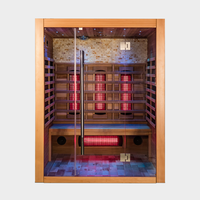 Sauna infrarouge extérieur en bois massif de cèdre et de pruche canadienne avec chauffage