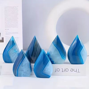 Venta al por Mayor de Piedras de Ágata de Alta Calidad en Forma de Gota de Agua, Pulimentadas, en Rosa/Morado/Negro/Azul, para Joyería y Regalos - Product Image 5