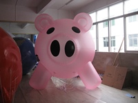 Poupée animale gonflable de cochon de dessin animé rose de BeiLe PVC. Grande mascotte gonflable d'animal de PVC. Poupée animale gonflable de publicité