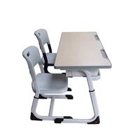 Mobilier scolaire Chaises d'école à hauteur réglable Pupitres Bureau et chaise d'étudiant Table pour enfants Ensemble de bureau d'étude à domicile