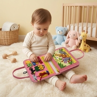 Livre d'activités Montessori personnalisable en feutre, livre silencieux, livre sensoriel pour bébé, livre d'autocollants magiques réutilisables, jouet pour enfants