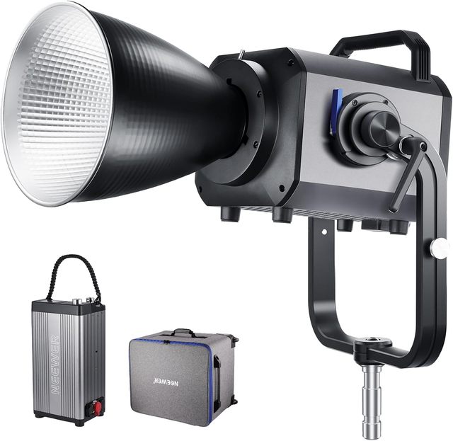 Neewer As1200b Cob Led Continuous Output Video Light With 2.4g/app/dmx Control, 2700k-6500k Cri95+dual Color Pwm Dimming,