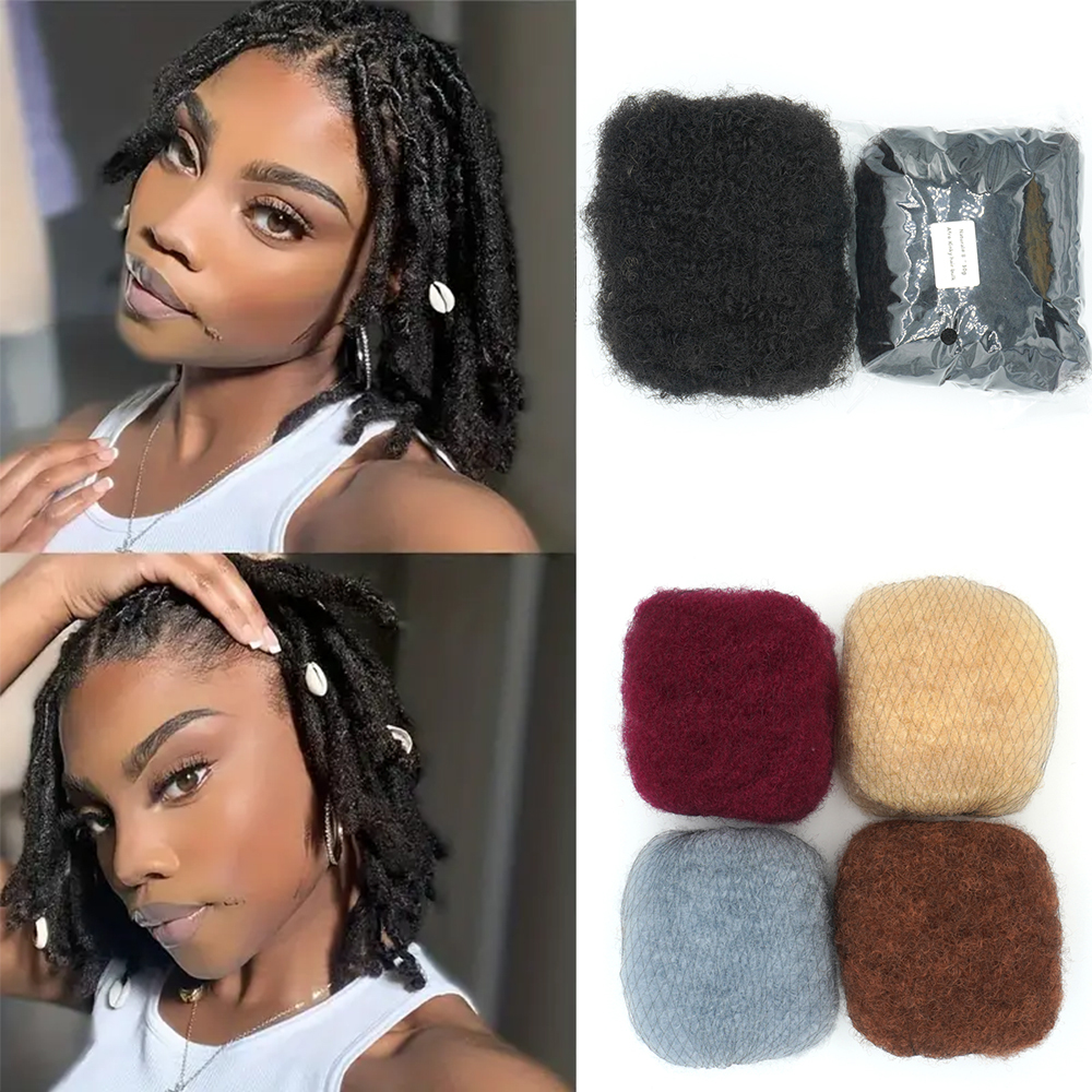 KAMA Hot Sale Brazilian Remy Curl Afro Virgin Curly Texture Kinky Human Hair Bulk for Braiding/Dreadlocs Weaves Extension