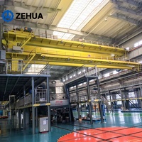 Grúa Puente de Doble Viga Ligera Europea ZEHUA KSQ, de 5T-50T, Ahorradora de Energía, para Fábrica o Taller