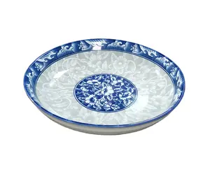 manufacturer wholesale hot-selling printed classic blue flower ceramic porcelain bowls and plates ready to ship