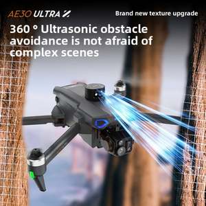 AE30 3-Axis <b>Gimbal</b> HD GPS Quadcopter Drone Backlight Plastic LED for Aerial Photography Return-to-Home Remote Control Airplane - Product Image 3