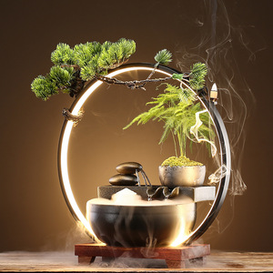 लकी फेंग शुई फाउंटेन बहते पानी के आभूषण इनडोर झरना कार्यालय टेबलटॉप मछली टैंक गृहप्रवेश उद्घाटन उपहार शिल्प - Product Image 4