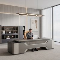 Ensemble de bureau de direction moderne sur mesure, mobilier de bureau commercial, bureau de travail de luxe, chaises de bureau