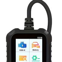 Escáner OBD2 para Coche Eléctrico, Lector de Códigos de Diagnóstico, Herramienta de Diagnóstico de Fallas del Motor en Inglés, Android, Plástico, Garantía de 12 Meses, Pantalla LCD