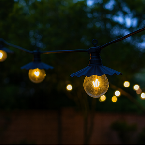 Newish IP44 Edison ngoài trời giáng sinh bóng chuỗi ánh sáng trang trí vườn bên Đèn cổ điển bóng đèn với bìa - Product Image 1