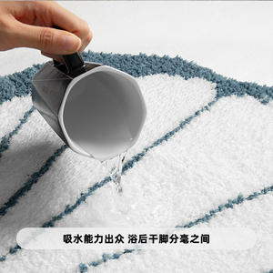 Tapis de porte en forme de coquillage côtier, absorbant et à séchage rapide, en fibre de polyester, pièce unique - Product Image 5