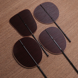 July 7th Bamboo Woven Fan Round Seed Banana Oval Shape Neoclassical Style Tea Brewing Fan Hanfu Fan Gift - Product Image 2