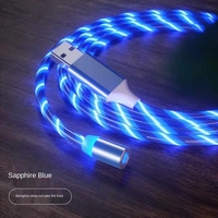 3 en 1 LED Glow Flowing Charger usb led Light Up cable Micro USB Type C 8 Pin Charging for iPhone all in one Cable