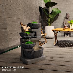 Vente directe d'usine Grande fontaine d'eau Fontaine décorative en résine pour la décoration de jardin et de maison - Product Image 4