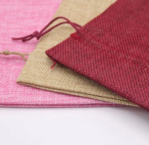 Bolsa reciclable para vino de cáñamo al por mayor, yute de arpillera con cordón para embalaje de sales y granos de café - Product Image 3