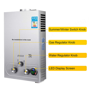 VEVOR Latest 16L Intelligent <b>Tankless</b> Gas <b>Water</b> <b>Heater</b> Natural Gas Heating Boiler for Home Use - Product Image 3