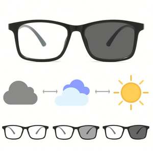 Gafas de Sol con Lentes de Color Cambiante para Hombre y Mujer, Montura Cuadrada, Fotocromáticas, Anti Luz Azul, Venta al Por Mayor - Product Image 2