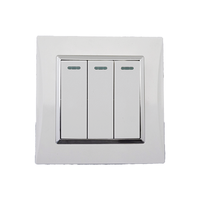 VNX 2025 moderne 3 Gang 1 voie interrupteur universel 220V/250V Global interrupteur mural famille meubles Max courant 10A