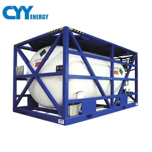 20 футовый криогенный контейнер для резервуара ISO, жидкий CO2, кислород, азот, аргон, газ для транспортировки