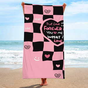 Toallas ligeras de fabricante al por mayor, regalos, superventas, toalla de playa personalizada de microfibra sin arena con logotipo impreso grande reciclado - Product Image 1