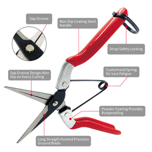 Kéo tỉa hoa, kéo cắt cành, kéo tỉa cây cảnh, kéo cắt tỉa hoa dạng mũi nhọn dài - Product Image 6