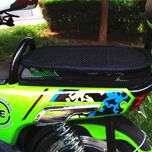 Housse de siège 3D noire semi-mesh pour trottinettes électriques, coussin arrière, taille unique, confortable - Product Image 2