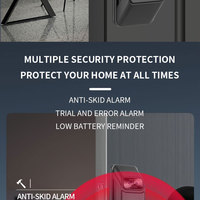 Serrure numérique intelligente de luxe à double caméra Tuya avec interphone en temps réel, identification faciale, empreinte digitale et mot de passe Wi-Fi