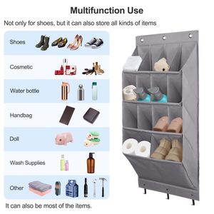 Over the Door <b>Shoe</b> Organizer 2 Pack Hanging <b>Shoe</b> Organizer 6-Tier Large Deep Pockets Door <b>Shoe</b> Rack with 3 <b>Hooks</b> Storage Bag - Product Image 3