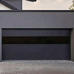 Morden động cơ tự động Roll-up tấm nhôm cửa nhà để xe với cửa sổ kính - Product Image 6