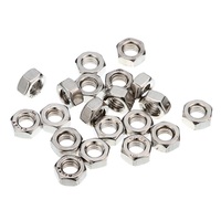 5/8"x100mm (M16x100mm) ASTM B18.31.2/DIN976 B18.2.2/DIN 986 Baut Stud Titanium C/W 2 Unit Mur Hex Berat 2 Unit Ring Datar